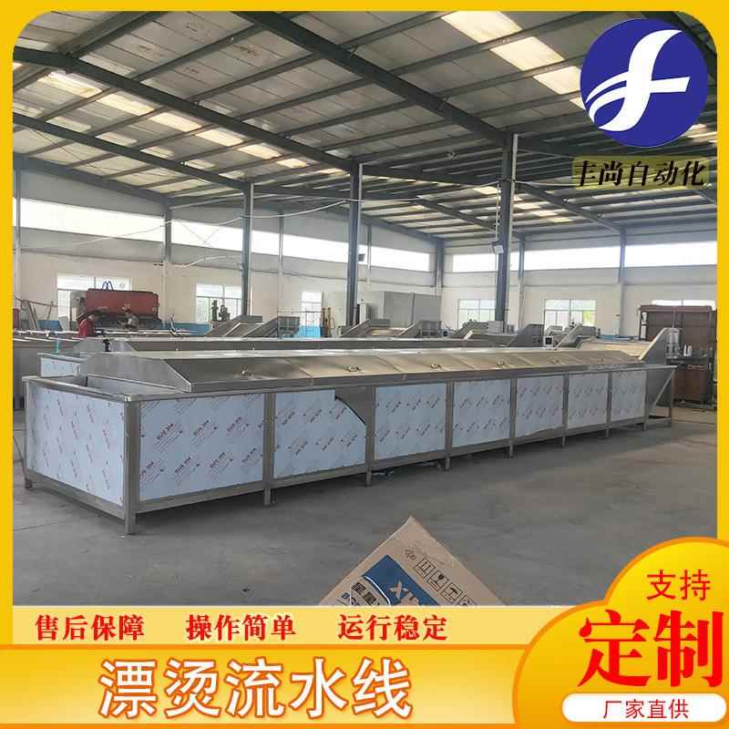 全自动竹笋漂烫沥流水作业线绿叶蔬菜漂烫杀青流水作业线设备