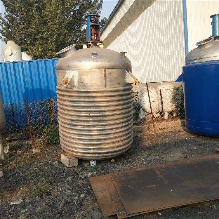 电加热不产锈钢反3应釜生厂家 处理二手吨6300升1*0太搪瓷反应釜