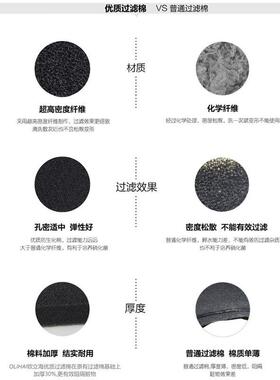 水族鱼缸过滤棉生化棉水族箱黑色生化棉鱼缸鱼池过滤材料滤材