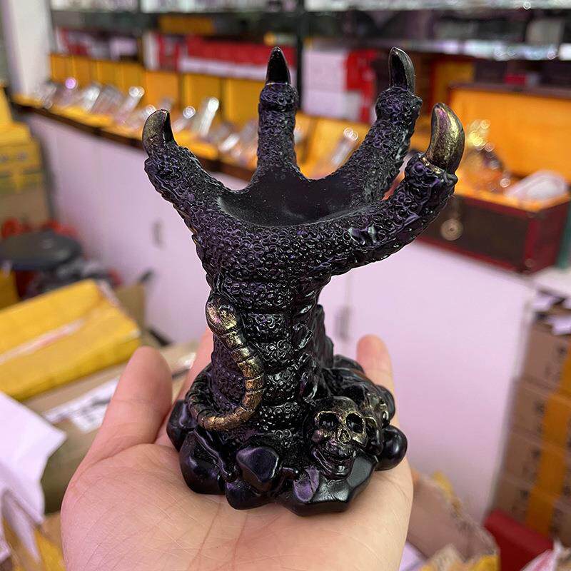 树脂龙爪水晶球底座树脂工艺品居家工艺品摆原石玉石球摆件