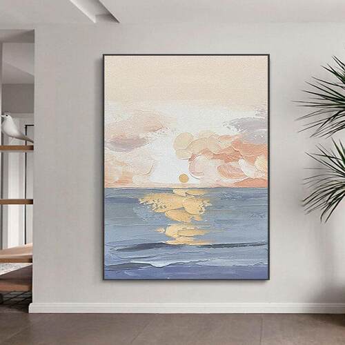 纯手绘油画抽象玄关客厅装饰画现代极简轻奢餐厅挂画走廊过道落地