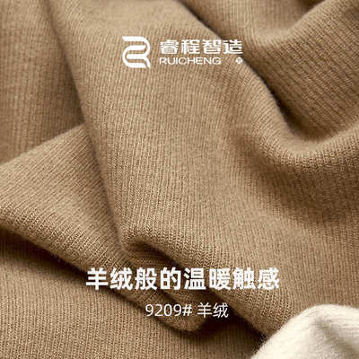 280G晴纶羊绒拉架双面面料 40S人棉腈纶秋冬刷毛针织保暖磨毛布料