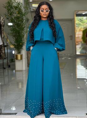 2026 Women'S 2 Pieces Outfit Puff Sleeve High-Low Hem