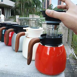 316不锈钢焖茶壶家用老白茶闷泡壶茶水分离保温水壶大容量泡茶壶