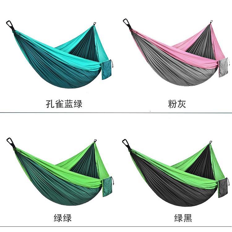 产地货源天幕吊床套餐野营尼龙吊床降落伞布吊床室内户外双人秋千