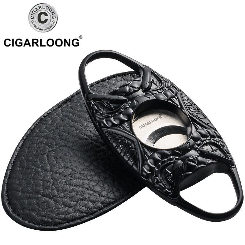 CIGARLOONG茄龙雪茄刀不锈钢雪茄剪锋利双刃雪茄剪刀骷颅头