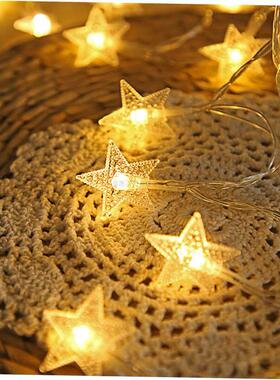 LED节日彩灯闪灯串灯满天星星五角星灯串万圣节Christmas lights