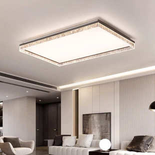 吸顶灯高级意极感冰设计师大气大厅长方形客厅 裂纹简卧室家用灯式