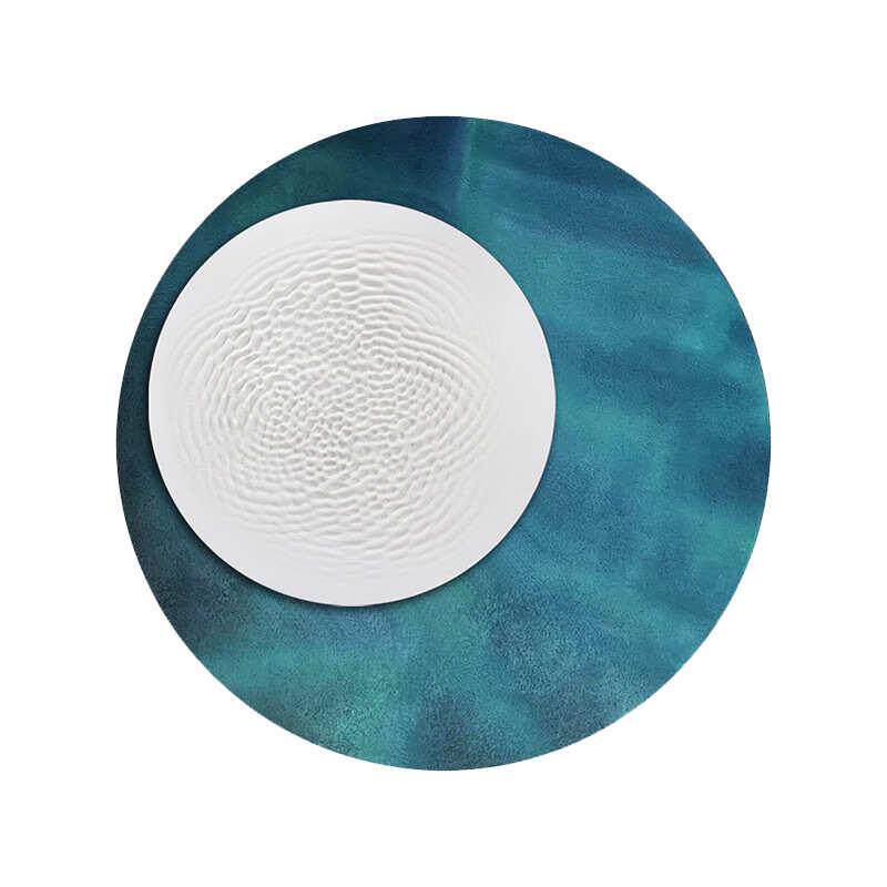 现代简约客厅背景墙面装饰3d立体主卧室床头挂件餐厅圆形创意壁画