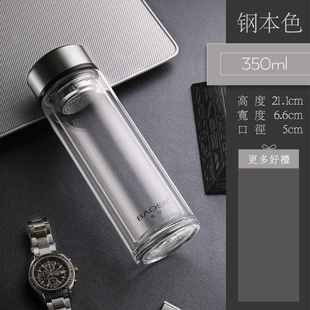 过滤网泡茶水杯子零男女保尔隔热家用玻璃杯带双层安加厚容盖便携