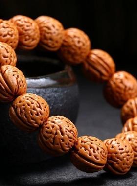 文玩桃核手串佛珠猴头核桃手链