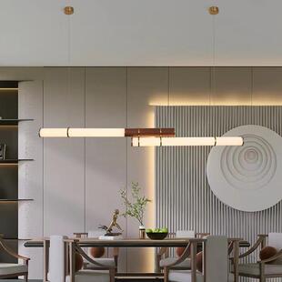 新中式 饰灯 长条厅双餐层吊D0005灯设计师极简茶现代简约室吧台装