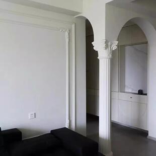 法家式居修材料CUF装膏石膏线条大边框石线条简约罗马柱摆件户外