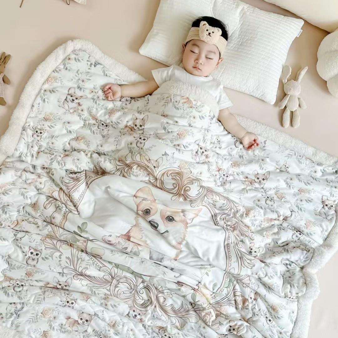 初生婴儿小毛毯a类冬季加厚儿童宝宝盖毯子幼儿园学生午睡云柔被