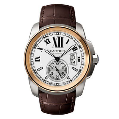 [9.5新]卡地亚Cartier 卡利博间金自动机械 手表男W7100039