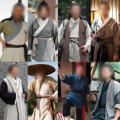 宋朝王爷富商掌柜影视古装武侠侠客服农民百姓家丁佣人棉麻演出服