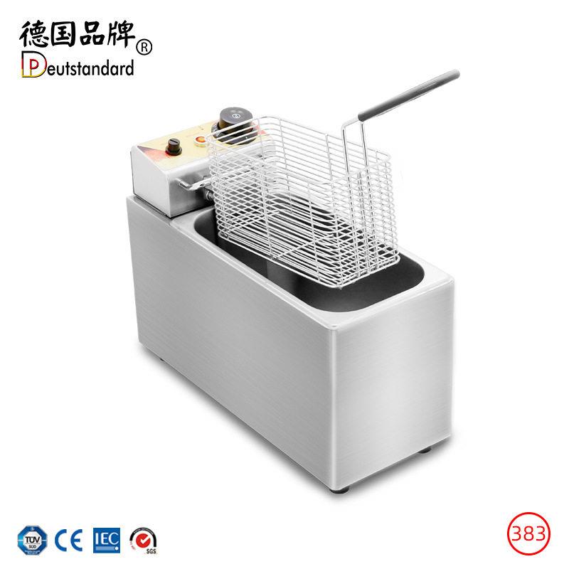 商用电炸炉小型油炸机薯条鸡米花油炸机器8L容量炸鸡翅便利店炸炉