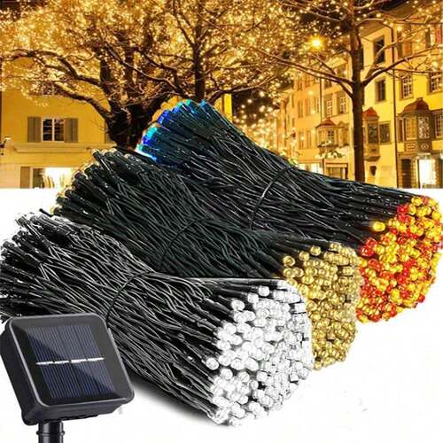 Solar Powered Outdoor Fairy Lights IP65 Waterproof 8 Lightin