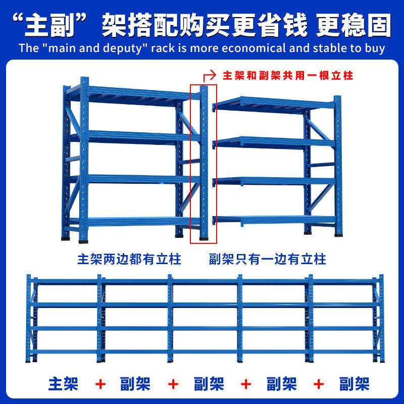 仓储收纳货架大型仓库重型货架商超家用置物架电商物流轻型货架