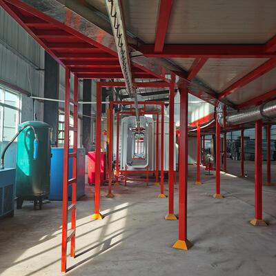 喷涂生产BYW线喷塑设喷塑流水工线涂装设备悬备挂式静电喷涂流业