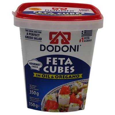多多尼油浸菲达奶酪块350gDODONI FETA CUBES IN OIL AND OREGANO