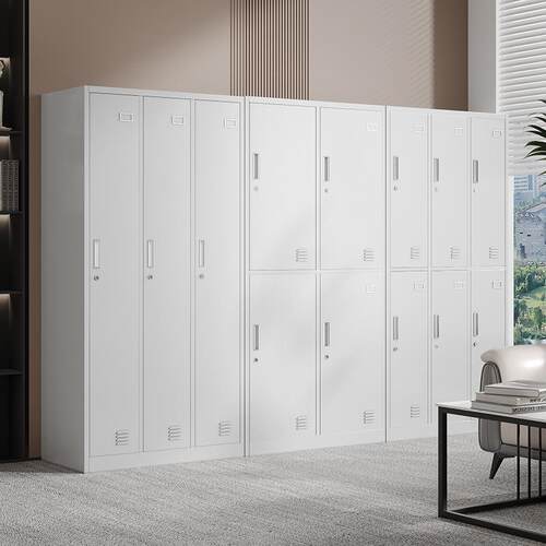 MR-026员工更衣宿舍钢制储柜多物门铁皮柜子存柜换衣柜柜带包锁文