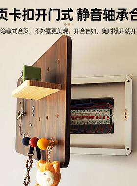 中古风洞洞表板电带箱饰画钟表遮挡时钟装配电箱盖4XWHahcR板画挂