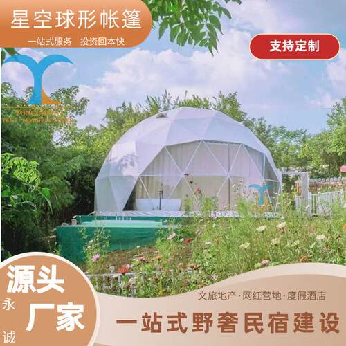 沙漠网红泡泡屋户外营地球形民宿酒店豪华装修星空帐篷