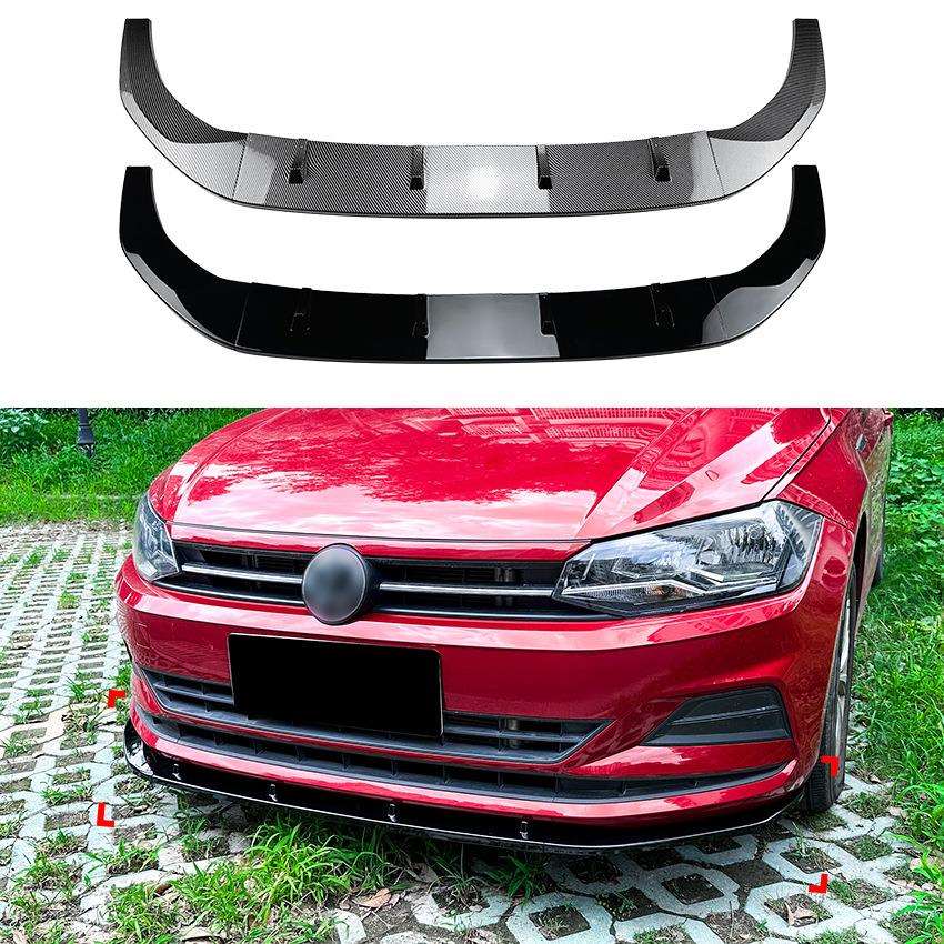 适用大众波罗 Polo MK6 2018+ 前杠前唇前铲外饰改装