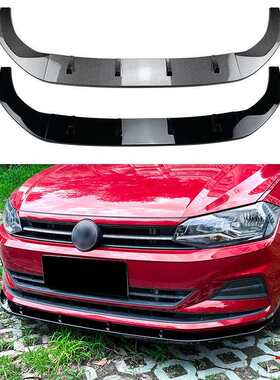 适用大众波罗 Polo MK6 2018+ 前杠前唇前铲外饰改装