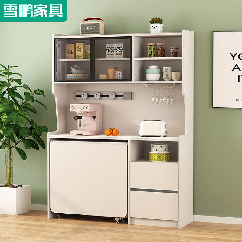 餐柜子收纳柜靠墙体杂柜饭厅边折叠餐桌小户型物家用6G211碗盘柜6