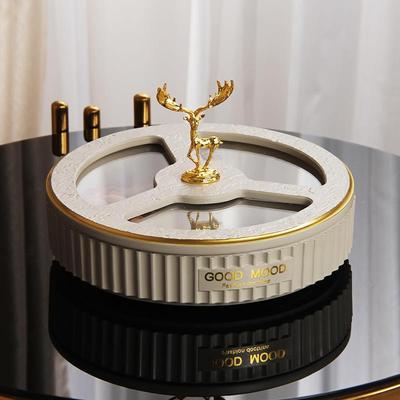 高档2024新款家用糖果果盒客级厅高档轻干奢果盘过年零食高感干收