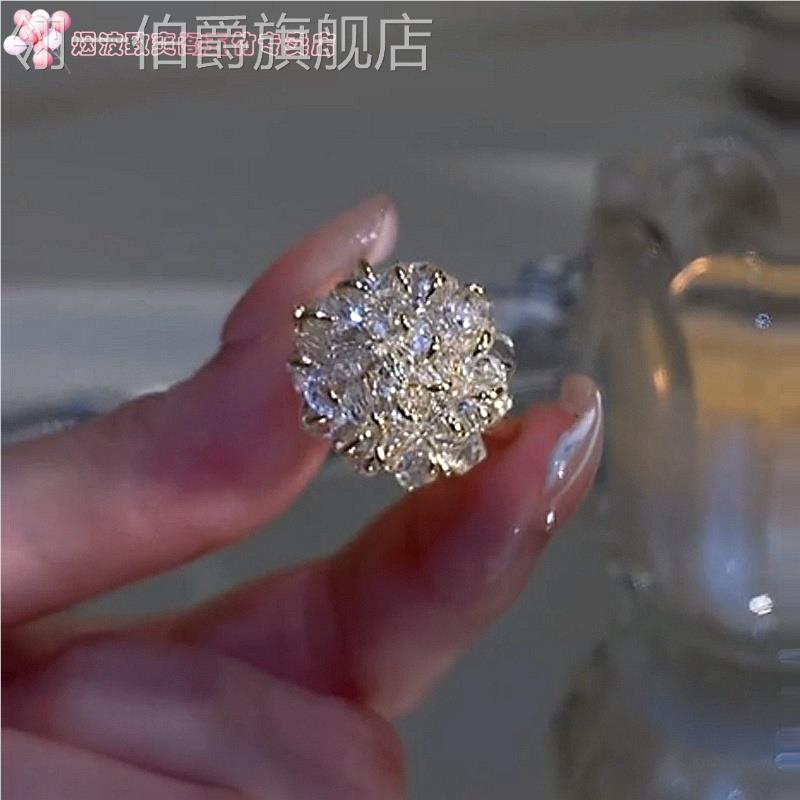 2025高级感轻奢锆石戒指女年新款潮时尚个性精致水晶食指戒指夏季