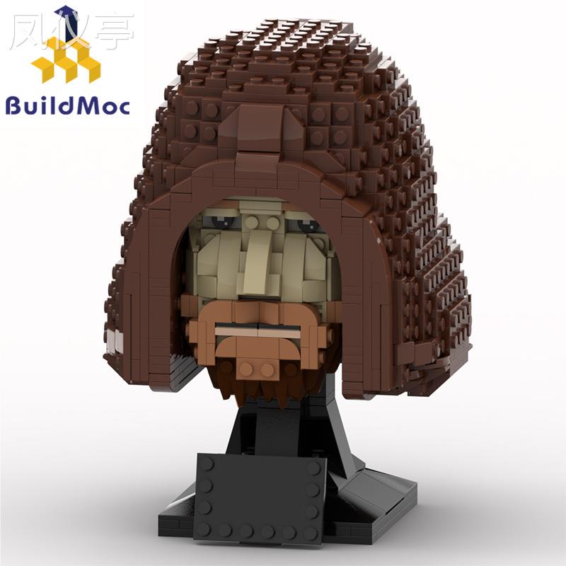 MOC-121600兼容星战系列欧比旺头盔积木玩具桌面摆件套装