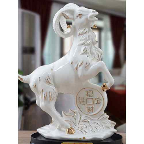 采购产品陶瓷羊饰品，吸引财富，十二生肖，瓷羊，客厅，办公室饰