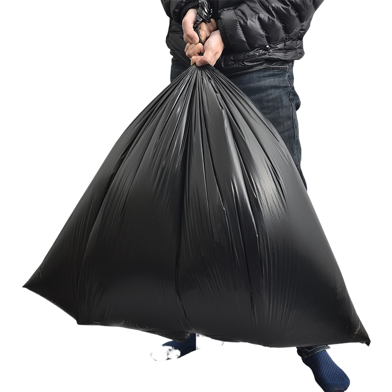 特大加厚实黑色物业垃圾袋环卫用酒店120L升平口塑料袋100X12琴萱