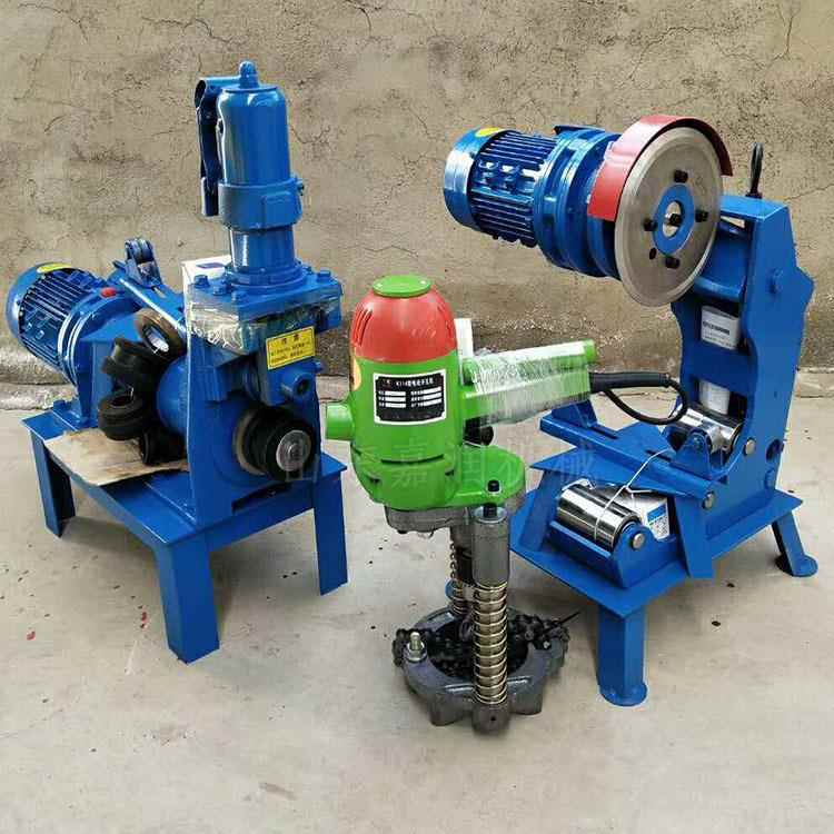 电动小jr852机切管镀锌型管管切割机切压槽开孔三件套