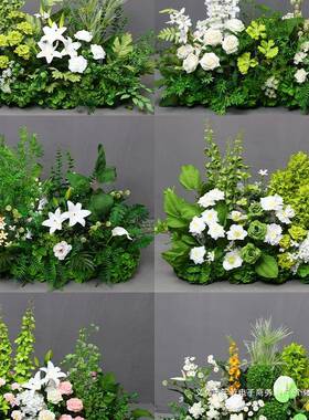 婚排庆地排花F978J5J6森系花礼背景装品饰婚花T台路引花假花成花