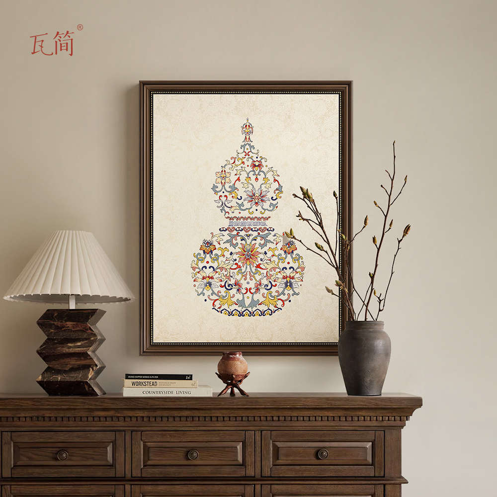 中古装饰画美式挂画复古法式客厅轻奢沙发背景墙玄关餐厅高端瓦简