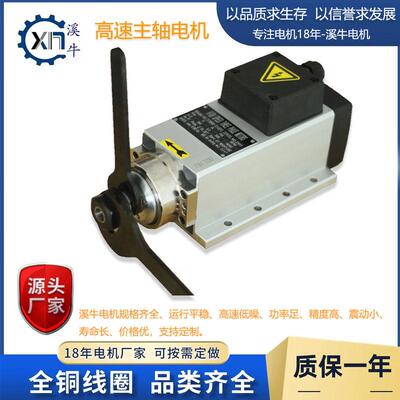 XN/高速主轴电机三相6W高转速精密轴承风冷雕刻机主轴电机