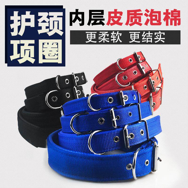 现货狗狗项圈软皮内衬丙纶颈圈宠物泡棉狗脖套用品舒适透气