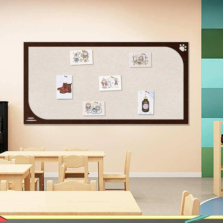自粘免打孔彩色毛毡板照片墙房间装饰背景板幼儿园作品展示墙贴板