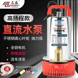电瓶电动车灌溉家用农用船用抽水机 名磊12V24V48V60V直流潜水泵