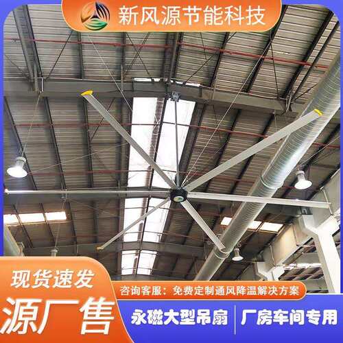 永磁工业大吊扇5.5米超大型商业风扇大风力电扇节能环保通风降温