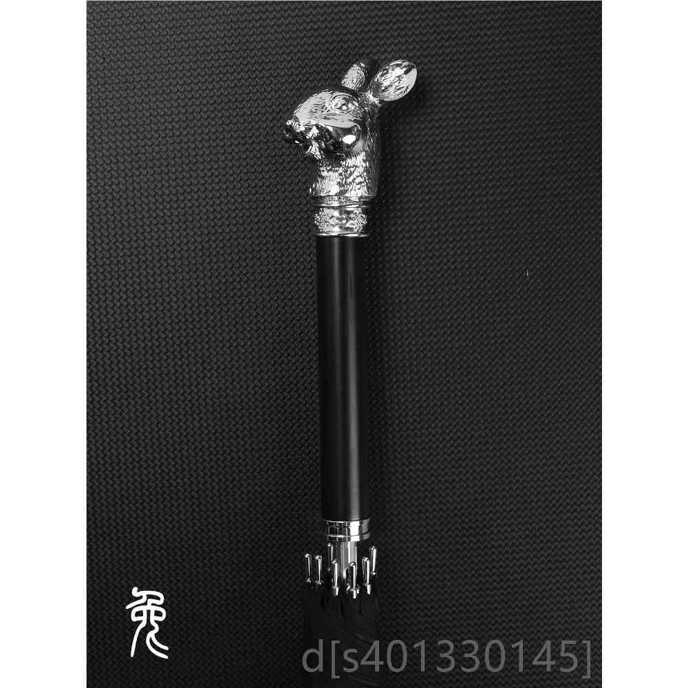 高档hSu2nmyome 晴十二生肖雨伞创意复古1动物头超大男长柄伞自动