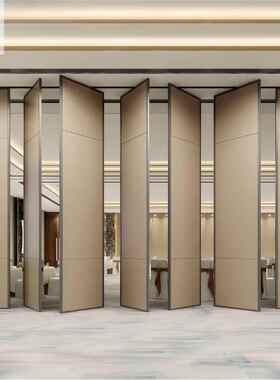 智能动活动隔LMS音电隔断风墙自动铝合金移动高全隔断屏折叠门