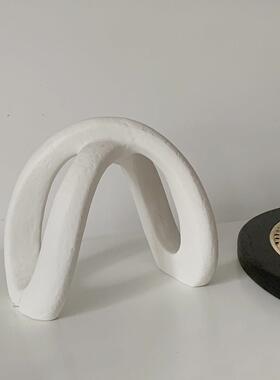 秘密卡车 ins风白色极简陶瓷抽象线条艺术摆件家居饰品民宿装饰