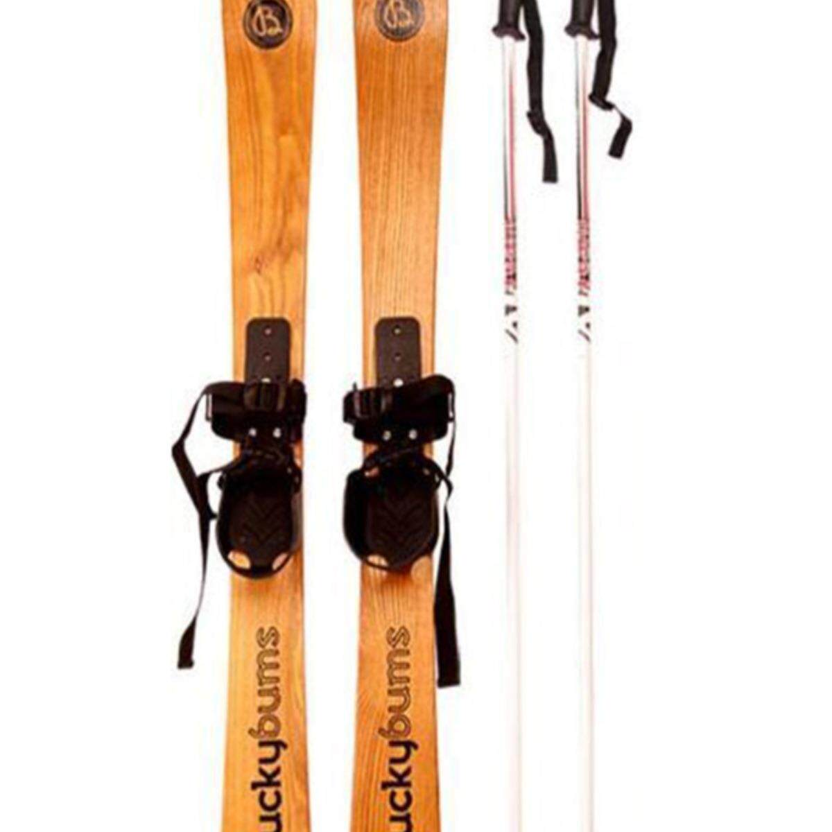 时尚高品质原木水曲柳滑雪双板大人儿童木质滑雪板雪橇可橱窗展示