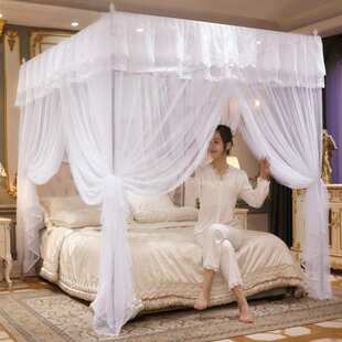 .床.床1双层幔宫廷落地8m门/三开支架2加密米风公主5m1床蚊帐加厚