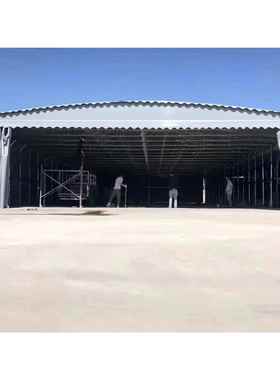 伸缩遮阳雨棚6工厂移动仓储遮大棚 DWF移动推拉动阳活棚